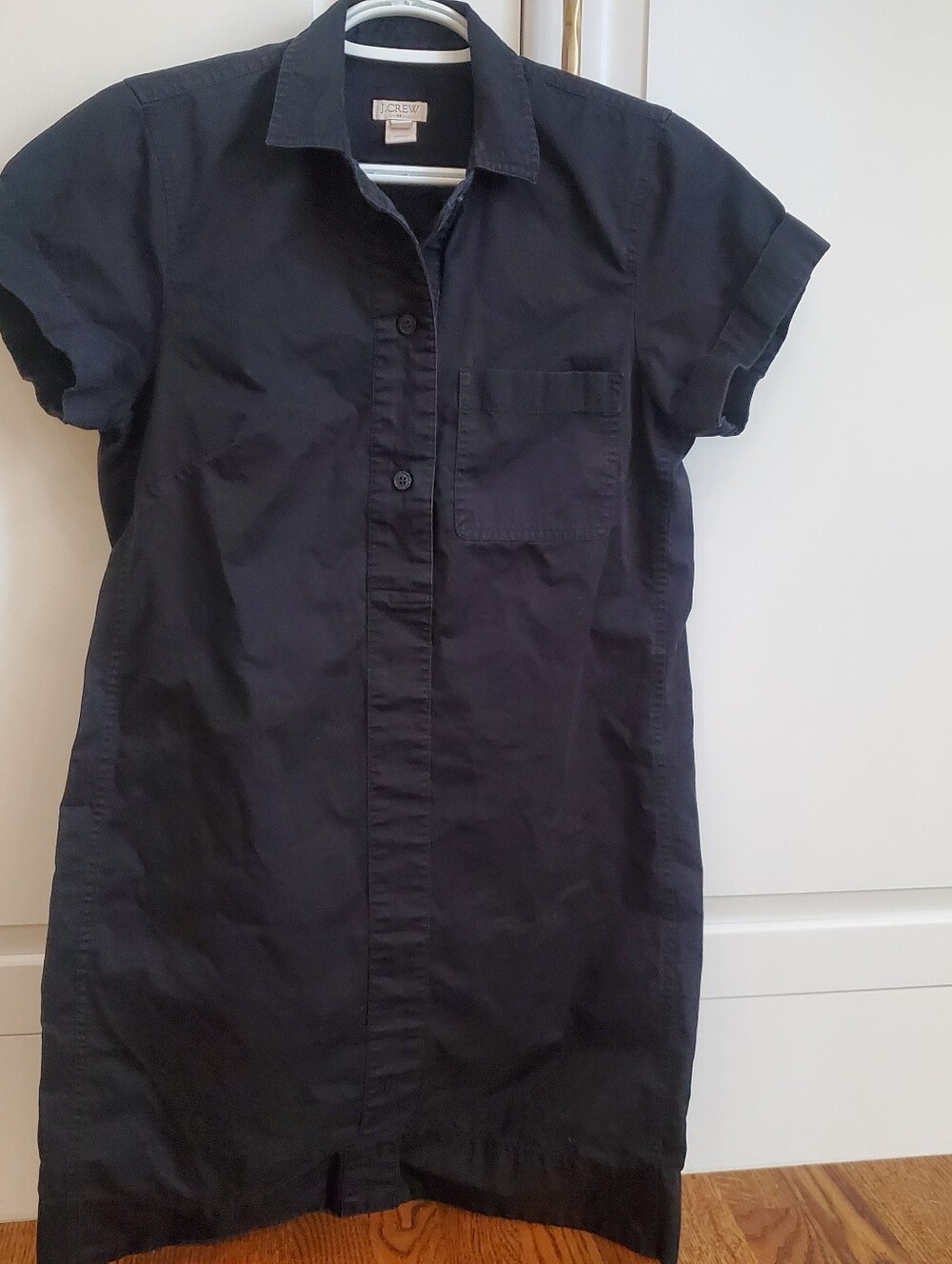 J.Crew Classic Short-Sleeve Shirt Dress - Black